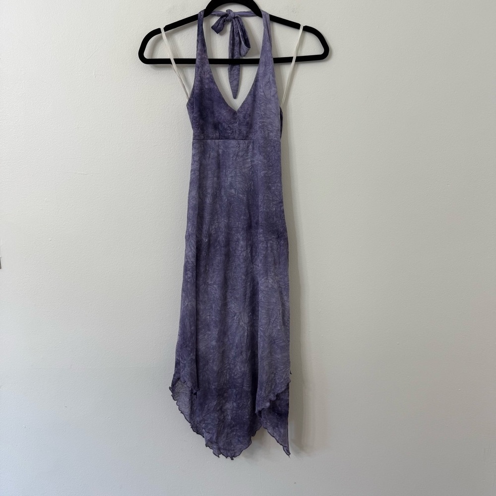 {S/M} Fairycore Gothcore Vintage Purple Halter Dress